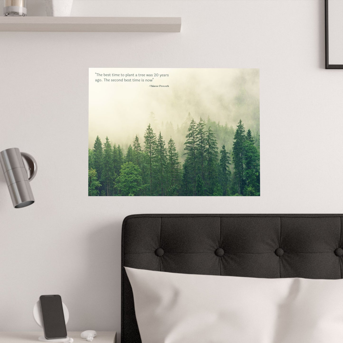 "The Best Time to Plant a Tree Was 20 Years Ago. The Second Best Time Is Now." Modern Colloquialism Wall Art - Timeless Wisdom on Action Over Regret