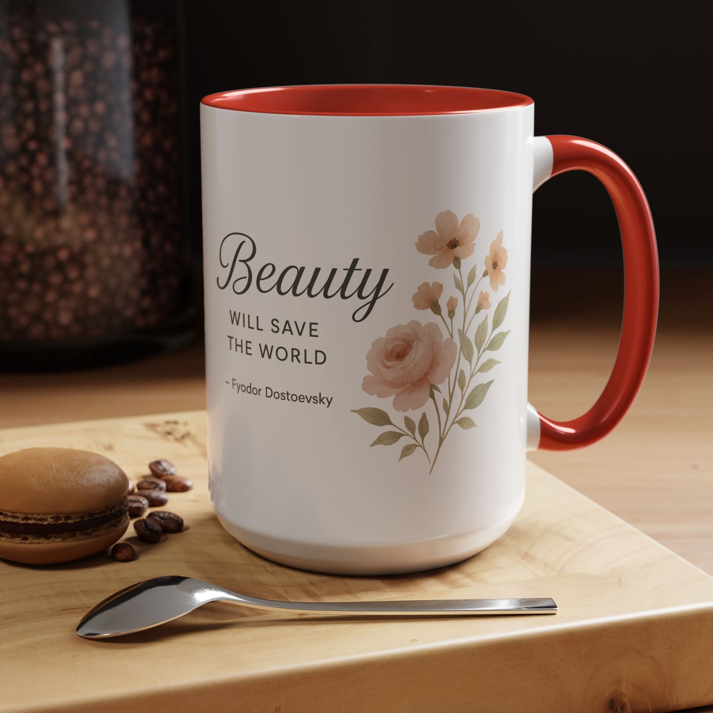 "Beauty Will Save the World" Dostoevsky Mug - Literary Philosophy for Morning Inspiration