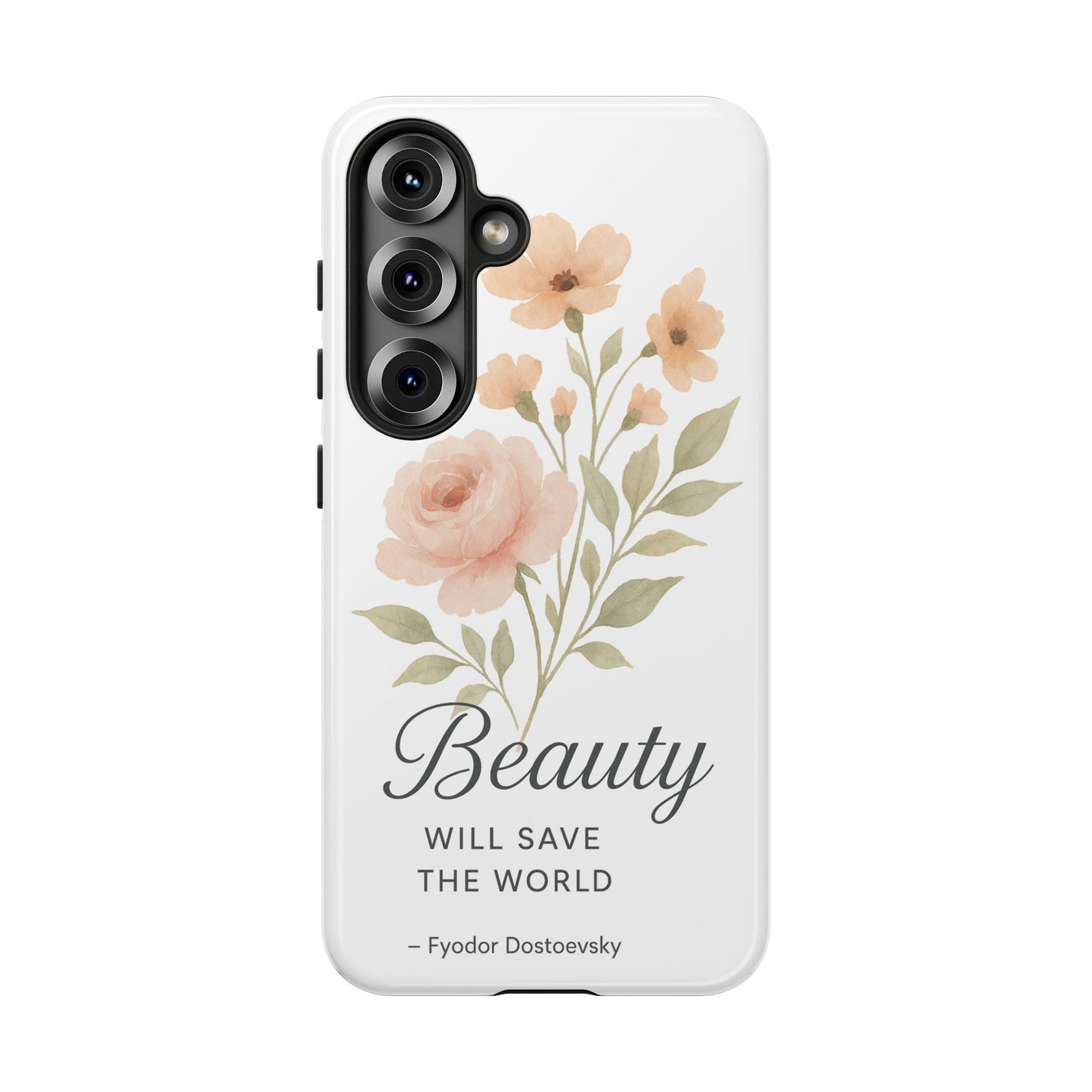 "Beauty Will Save the World" Dostoevsky Phone Case - Literary Philosophy for Daily Inspiration