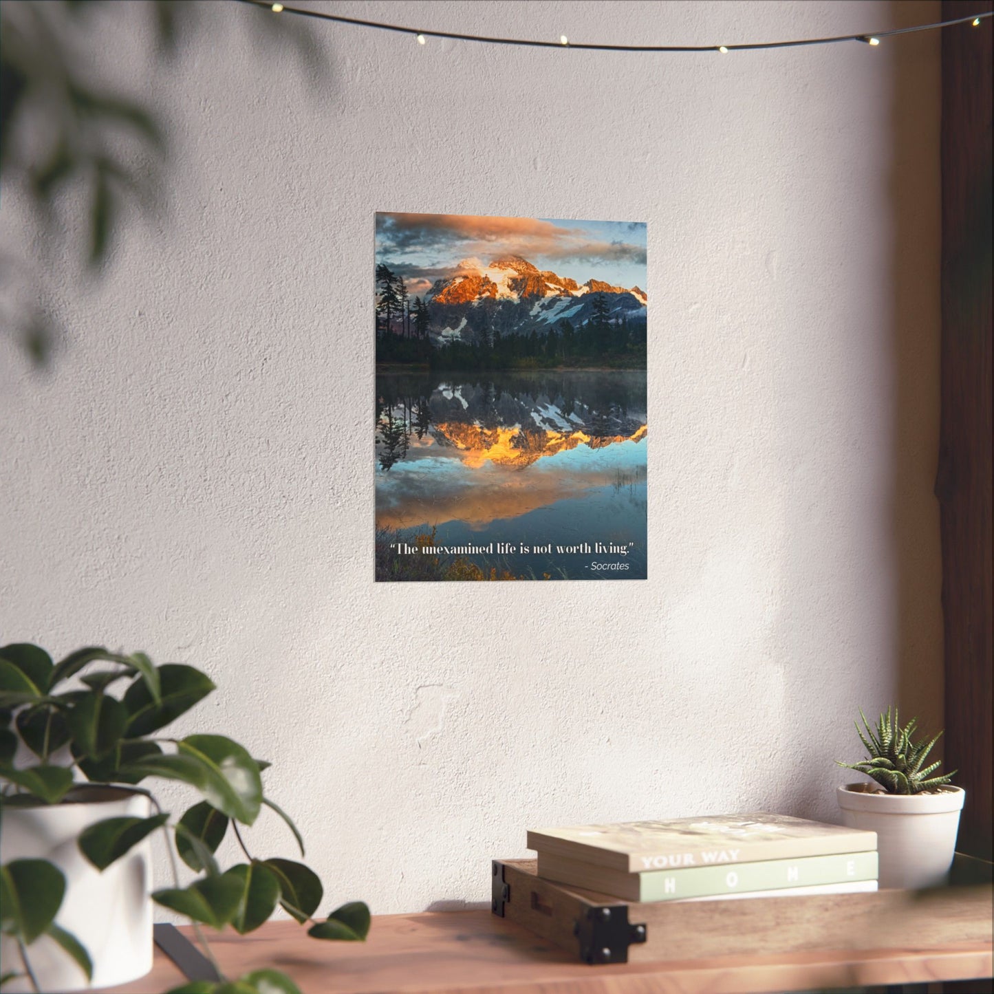 "The Unexamined Life Is Not Worth Living" Socrates Wall Art - Classic Philosophy Print for Thoughtful Spaces