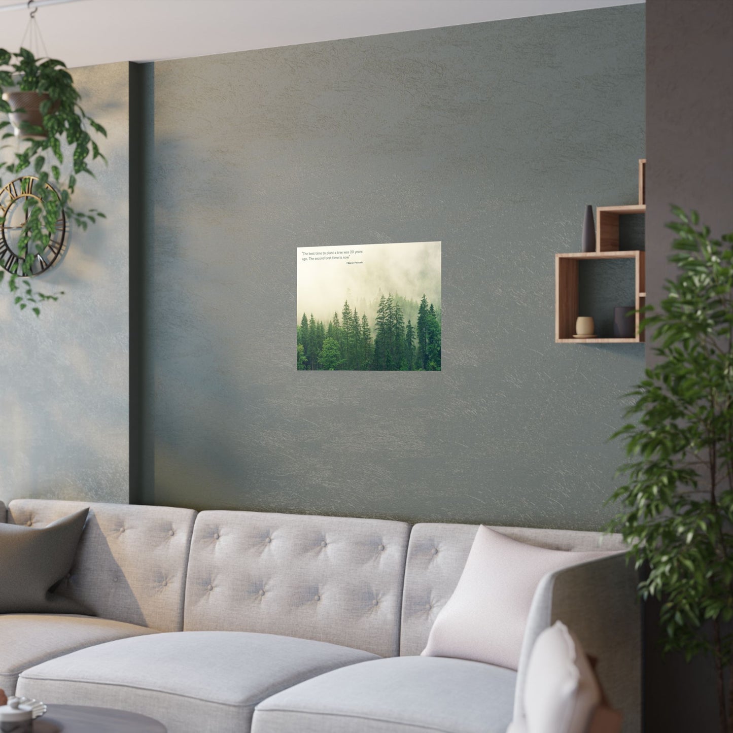 "The Best Time to Plant a Tree Was 20 Years Ago. The Second Best Time Is Now." Modern Colloquialism Wall Art - Timeless Wisdom on Action Over Regret