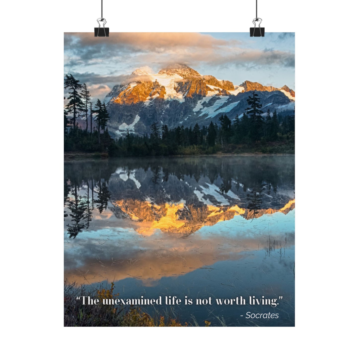 "The Unexamined Life Is Not Worth Living" Socrates Wall Art - Classic Philosophy Print for Thoughtful Spaces