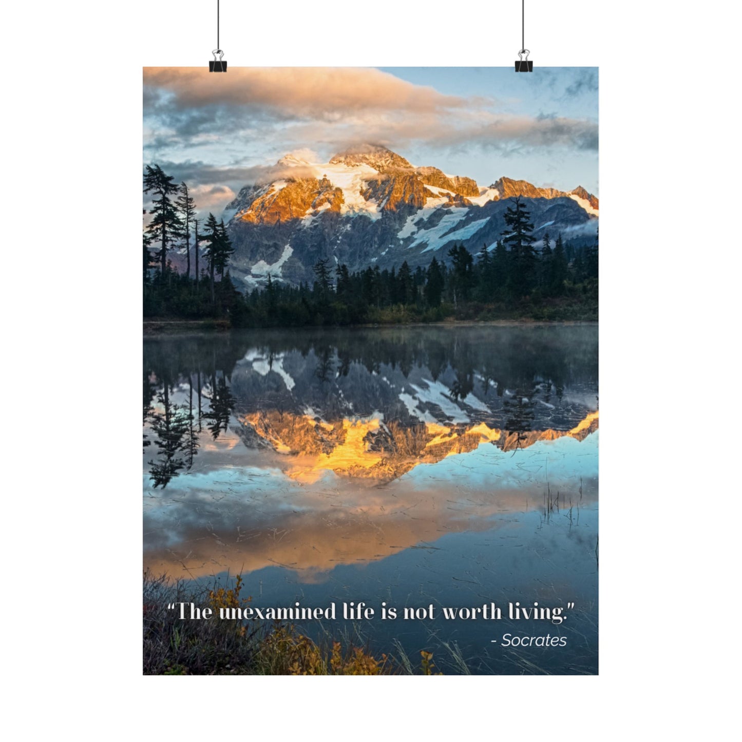 "The Unexamined Life Is Not Worth Living" Socrates Wall Art - Classic Philosophy Print for Thoughtful Spaces