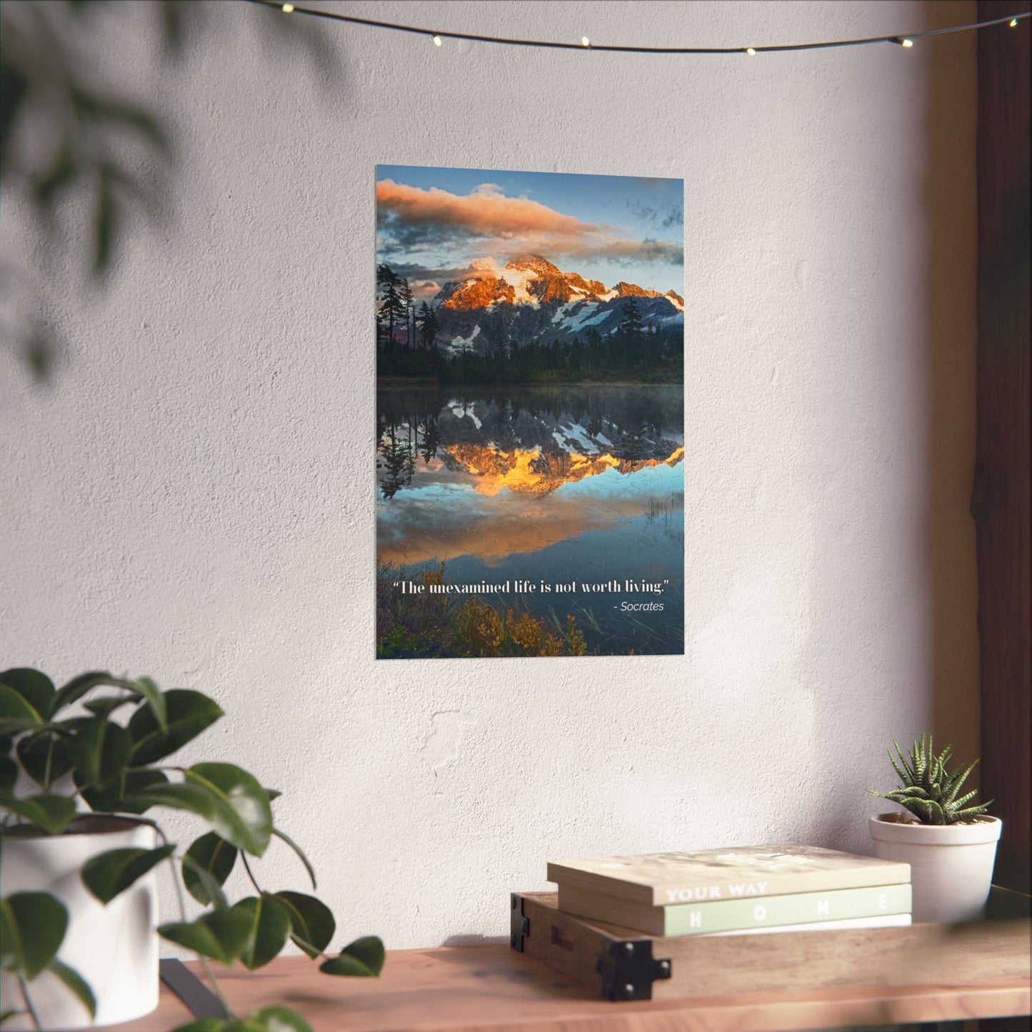 "The Unexamined Life Is Not Worth Living" Socrates Wall Art - Classic Philosophy Print for Thoughtful Spaces