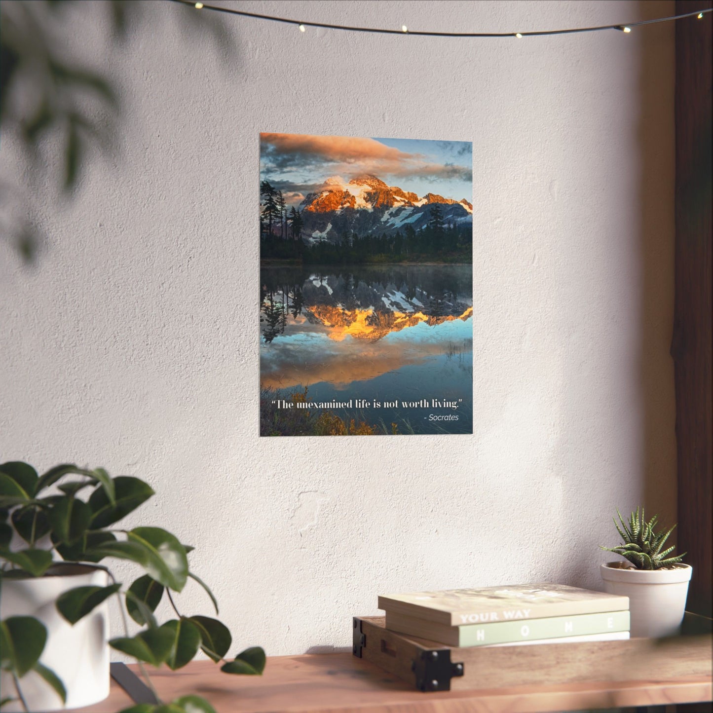 "The Unexamined Life Is Not Worth Living" Socrates Wall Art - Classic Philosophy Print for Thoughtful Spaces