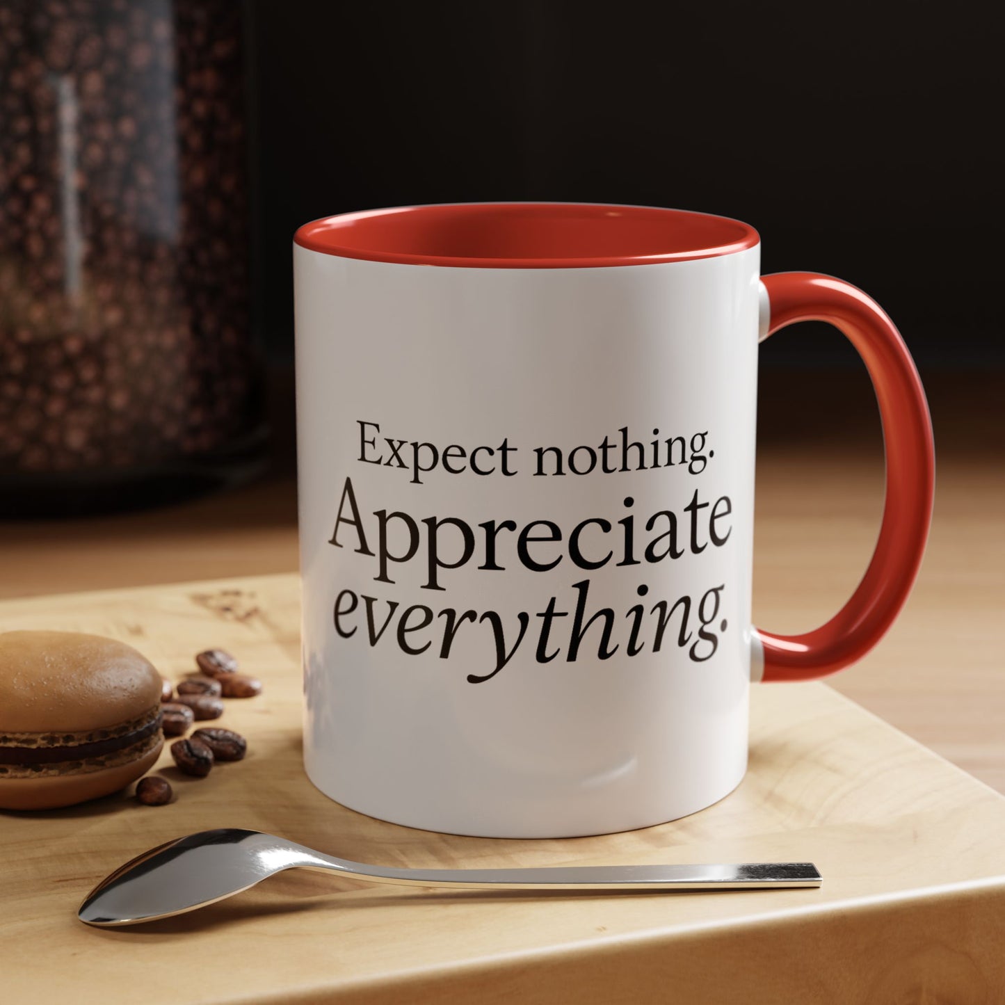 "Expect Nothing. Appreciate Everything" Mug - Modern Zen for Daily Gratitude Practice