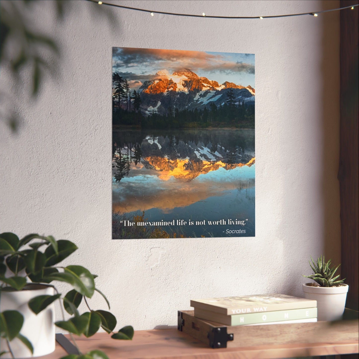 "The Unexamined Life Is Not Worth Living" Socrates Wall Art - Classic Philosophy Print for Thoughtful Spaces