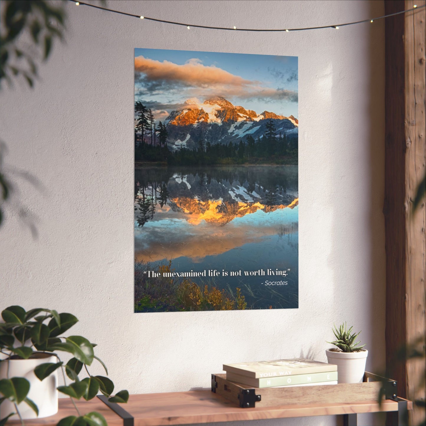 "The Unexamined Life Is Not Worth Living" Socrates Wall Art - Classic Philosophy Print for Thoughtful Spaces