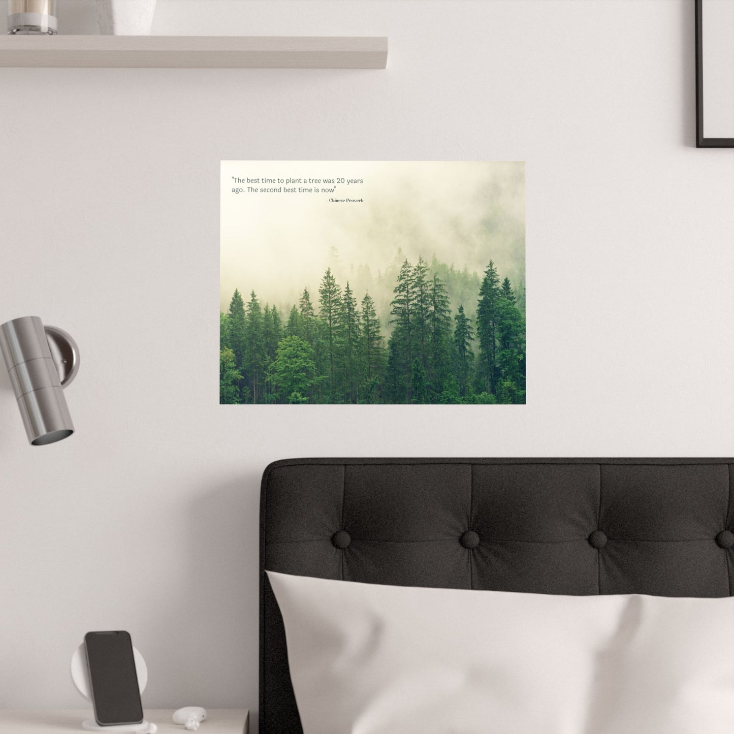 "The Best Time to Plant a Tree Was 20 Years Ago. The Second Best Time Is Now." Modern Colloquialism Wall Art - Timeless Wisdom on Action Over Regret