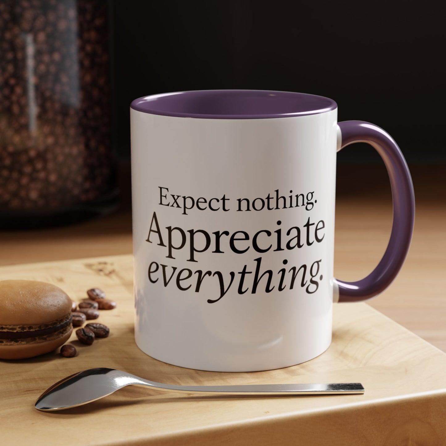 "Expect Nothing. Appreciate Everything" Mug - Modern Zen for Daily Gratitude Practice