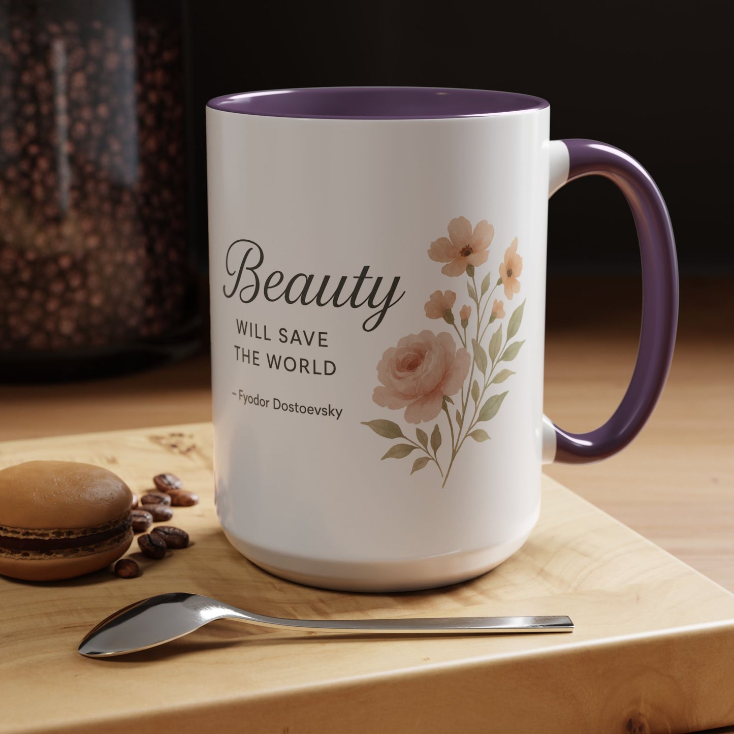 "Beauty Will Save the World" Dostoevsky Mug - Literary Philosophy for Morning Inspiration