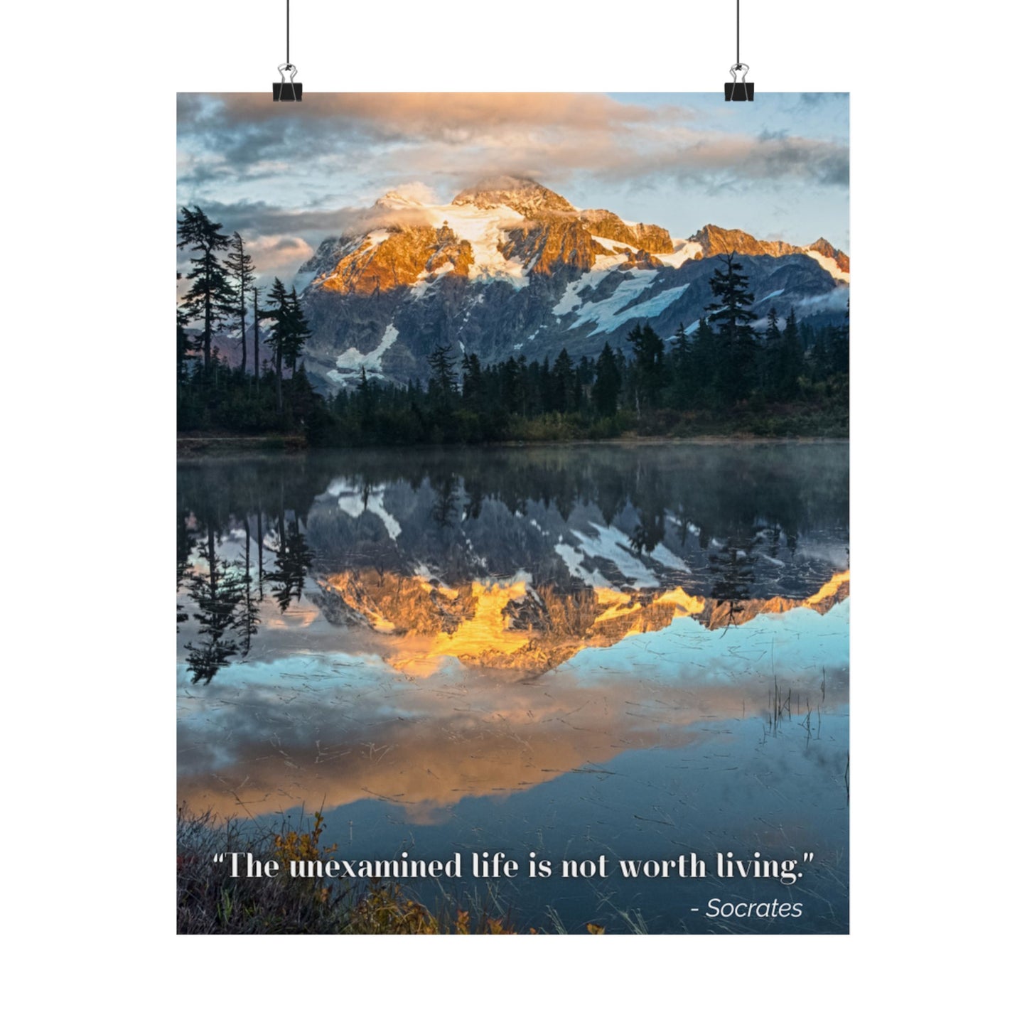 "The Unexamined Life Is Not Worth Living" Socrates Wall Art - Classic Philosophy Print for Thoughtful Spaces