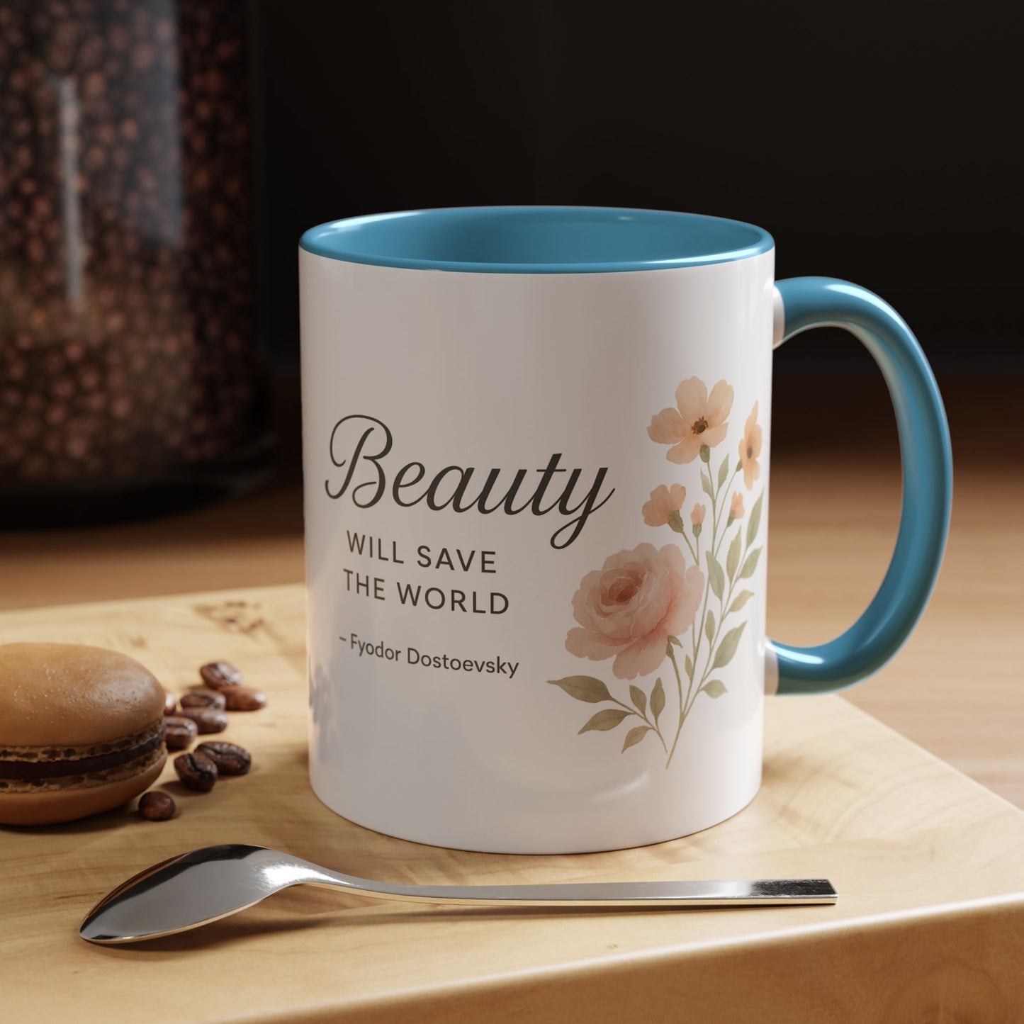 "Beauty Will Save the World" Dostoevsky Mug - Literary Philosophy for Morning Inspiration