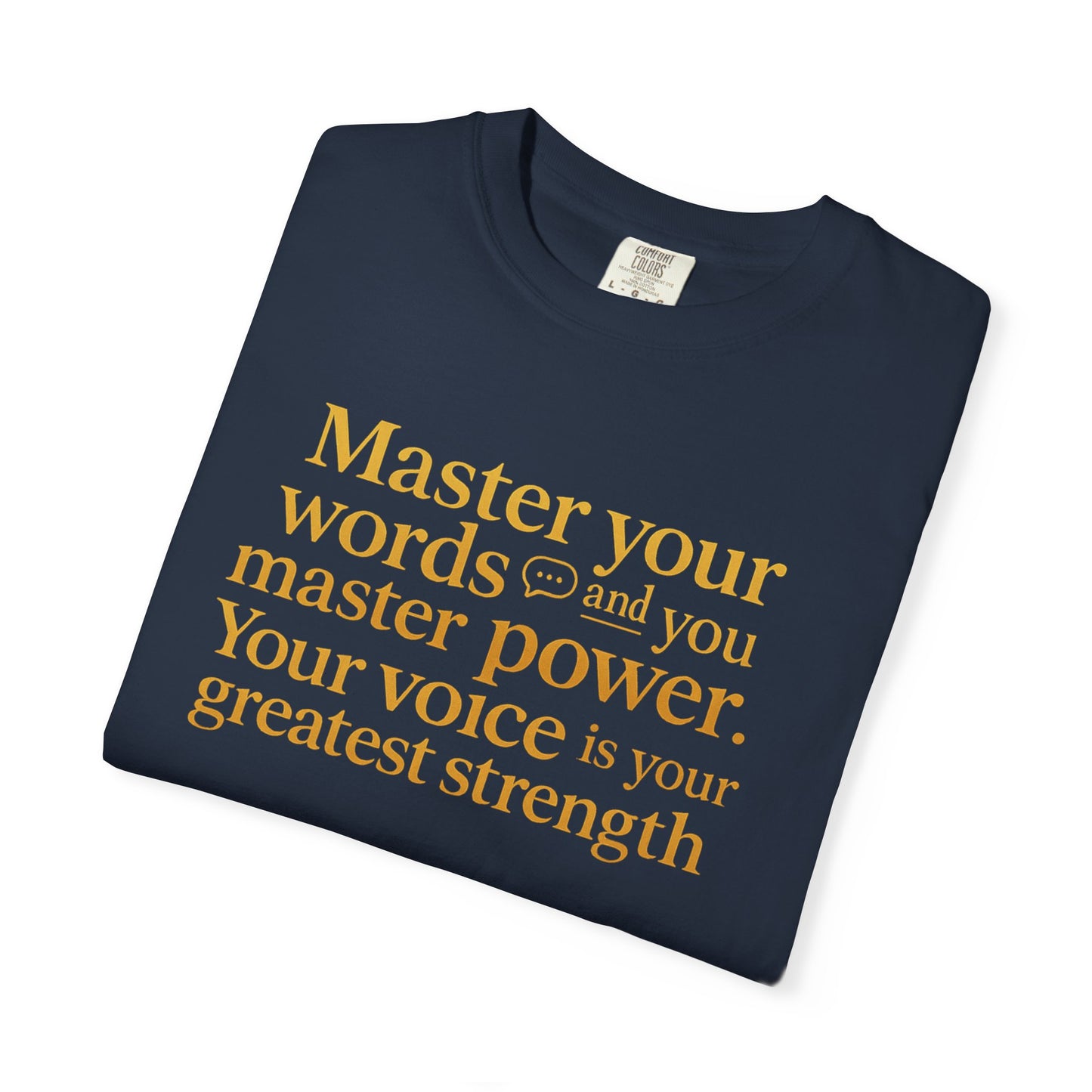 "Master Your Words and You Master Power" Ancient Egyptian T-Shirt - Ma'at Philosophy on Communication