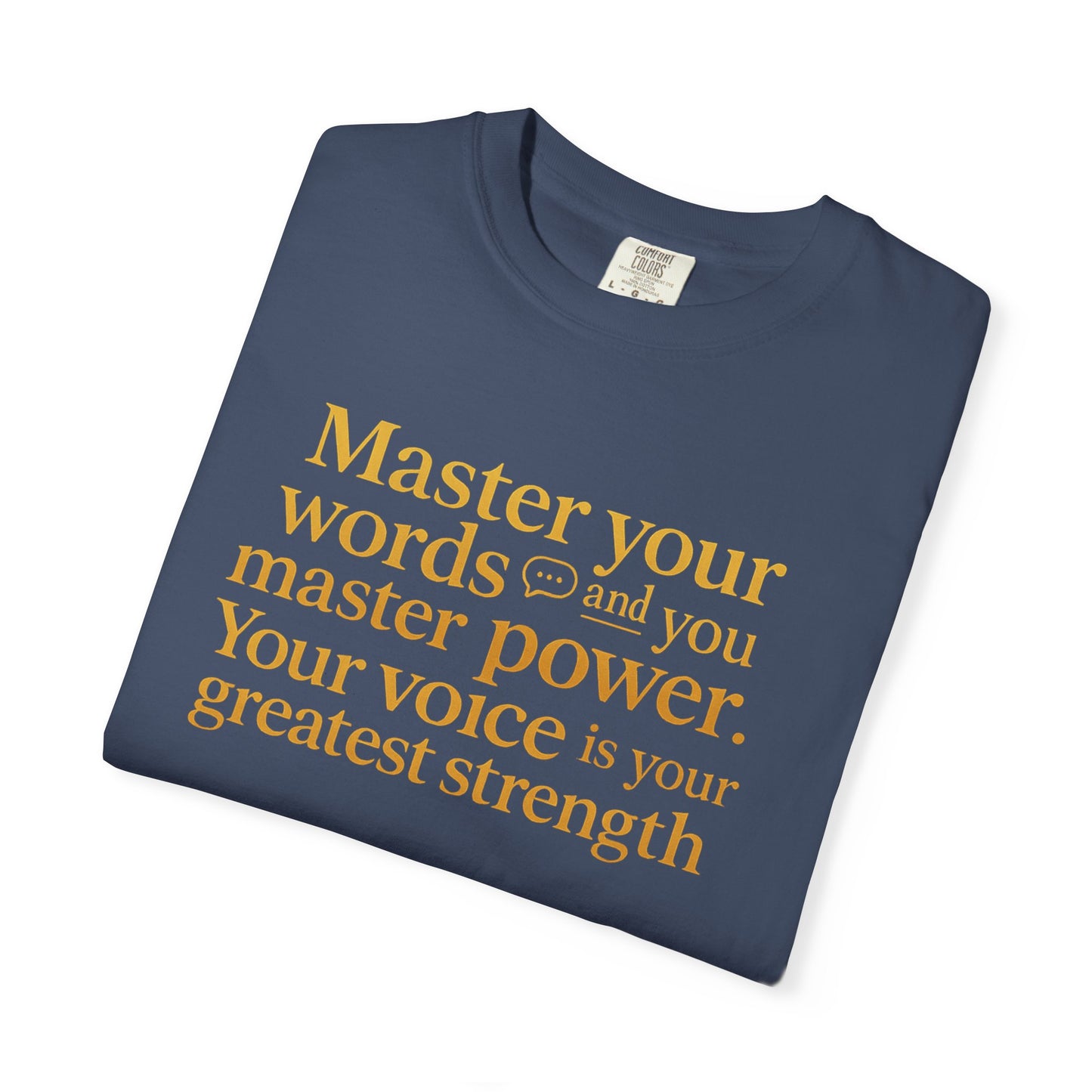 "Master Your Words and You Master Power" Ancient Egyptian T-Shirt - Ma'at Philosophy on Communication