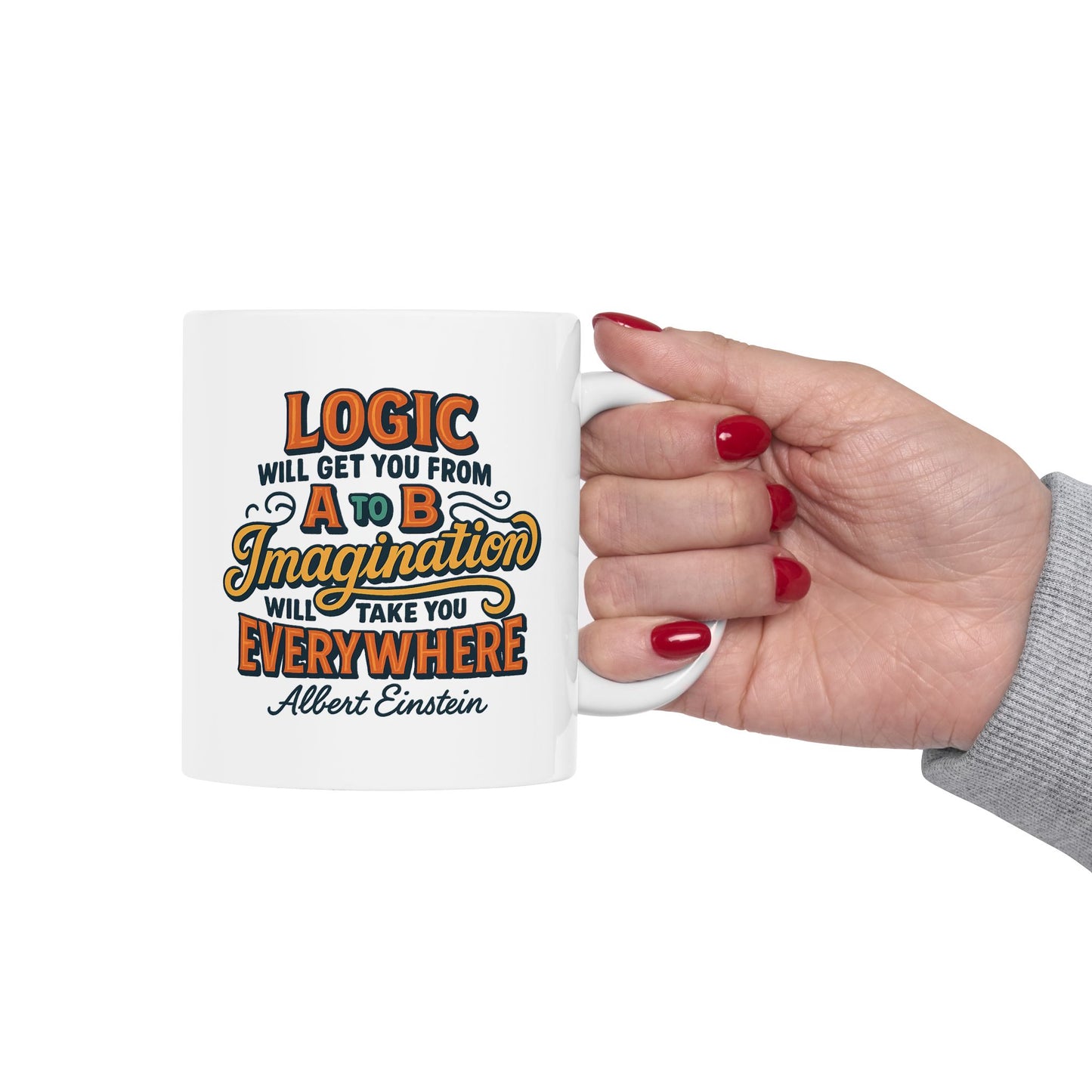 "Logic will get you from A to B. Imagination will take you everywhere." - Einstein Mug