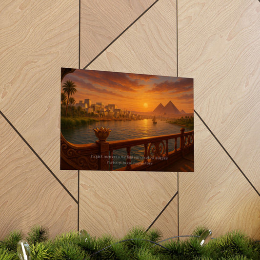 "In Quiet Moments, We Find Our Greatest Insights" Ptahhotep Poster - Ancient Egyptian Vizier's Wisdom on Contemplation