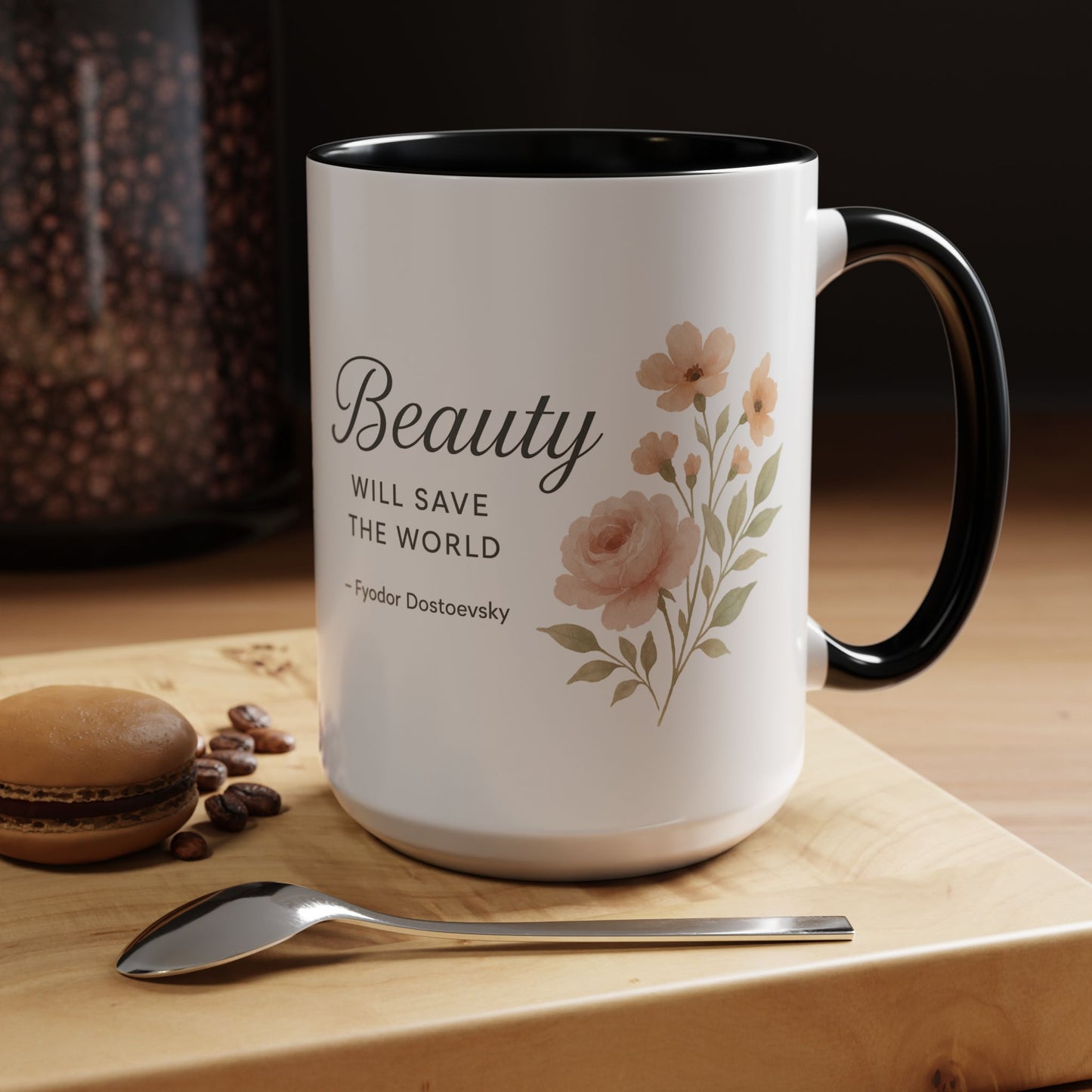 "Beauty Will Save the World" Dostoevsky Mug - Literary Philosophy for Morning Inspiration