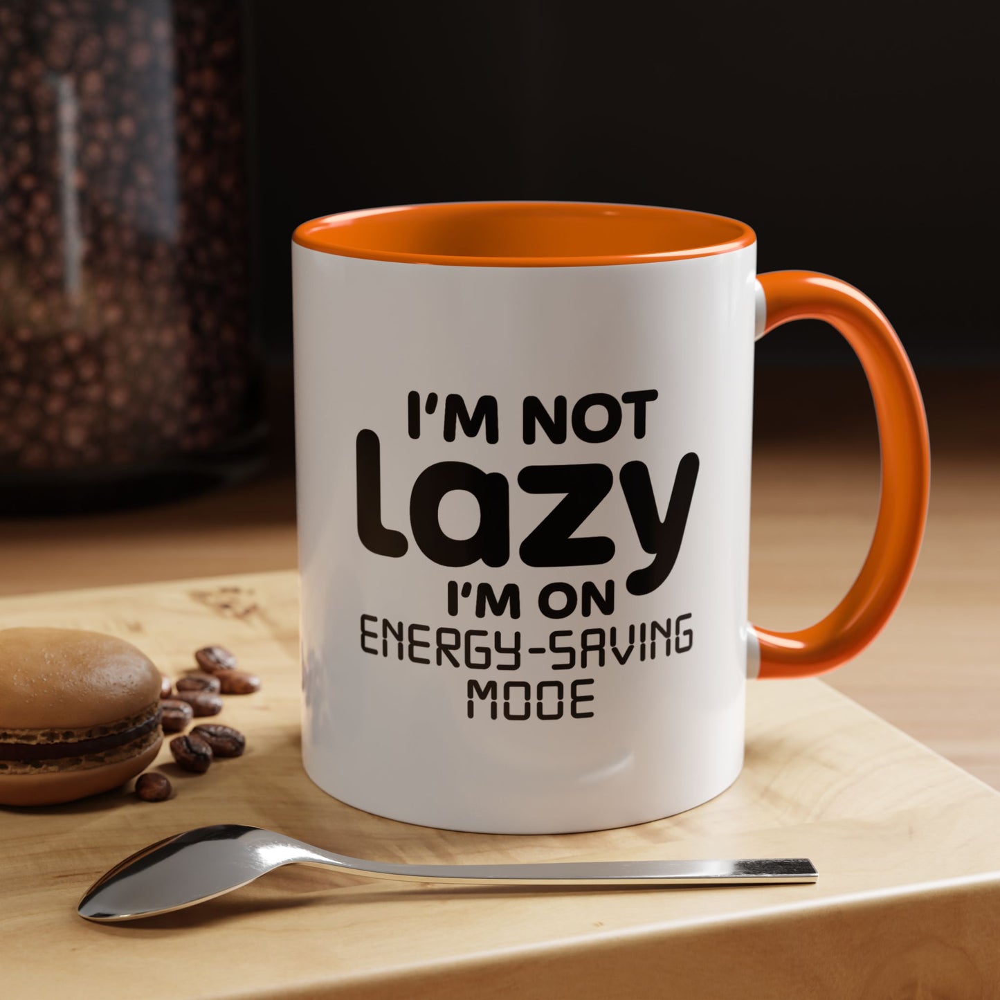 "I'm Not Lazy, I'm On Energy-Saving Mode" Mug - Modern Philosophy Meets Tech Efficiency