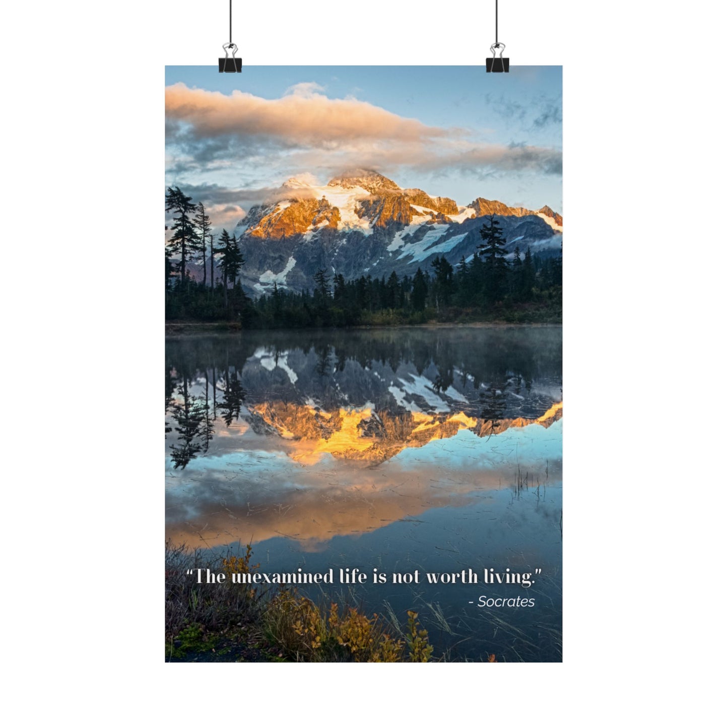 "The Unexamined Life Is Not Worth Living" Socrates Wall Art - Classic Philosophy Print for Thoughtful Spaces
