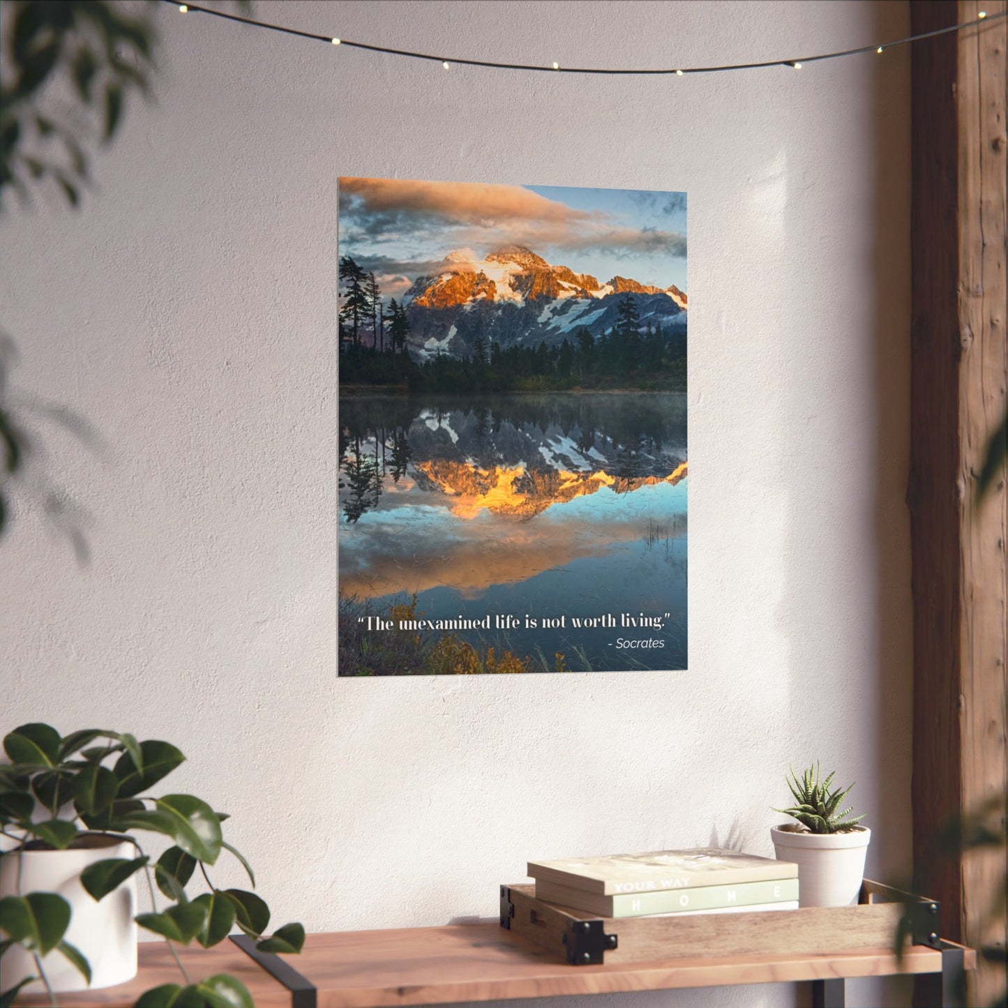 "The Unexamined Life Is Not Worth Living" Socrates Wall Art - Classic Philosophy Print for Thoughtful Spaces