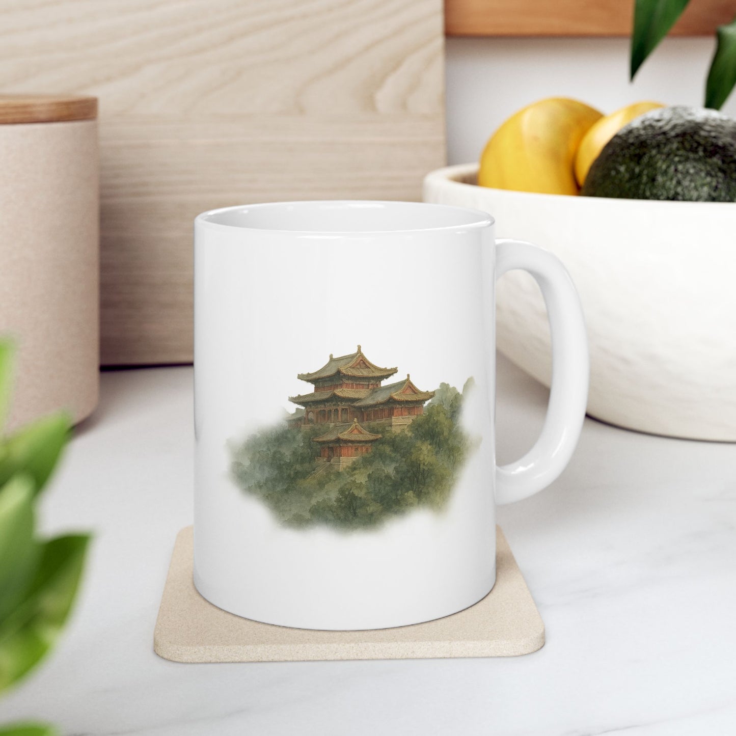 "When the Winds of Change Blow, Some People Build Walls and Others Build Windmills" Chinese Proverb Mug - Ancient Wisdom on Embracing Change