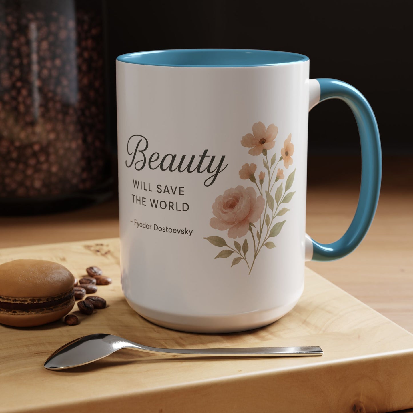 "Beauty Will Save the World" Dostoevsky Mug - Literary Philosophy for Morning Inspiration