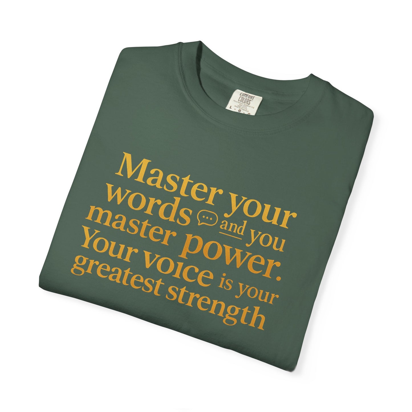 "Master Your Words and You Master Power" Ancient Egyptian T-Shirt - Ma'at Philosophy on Communication