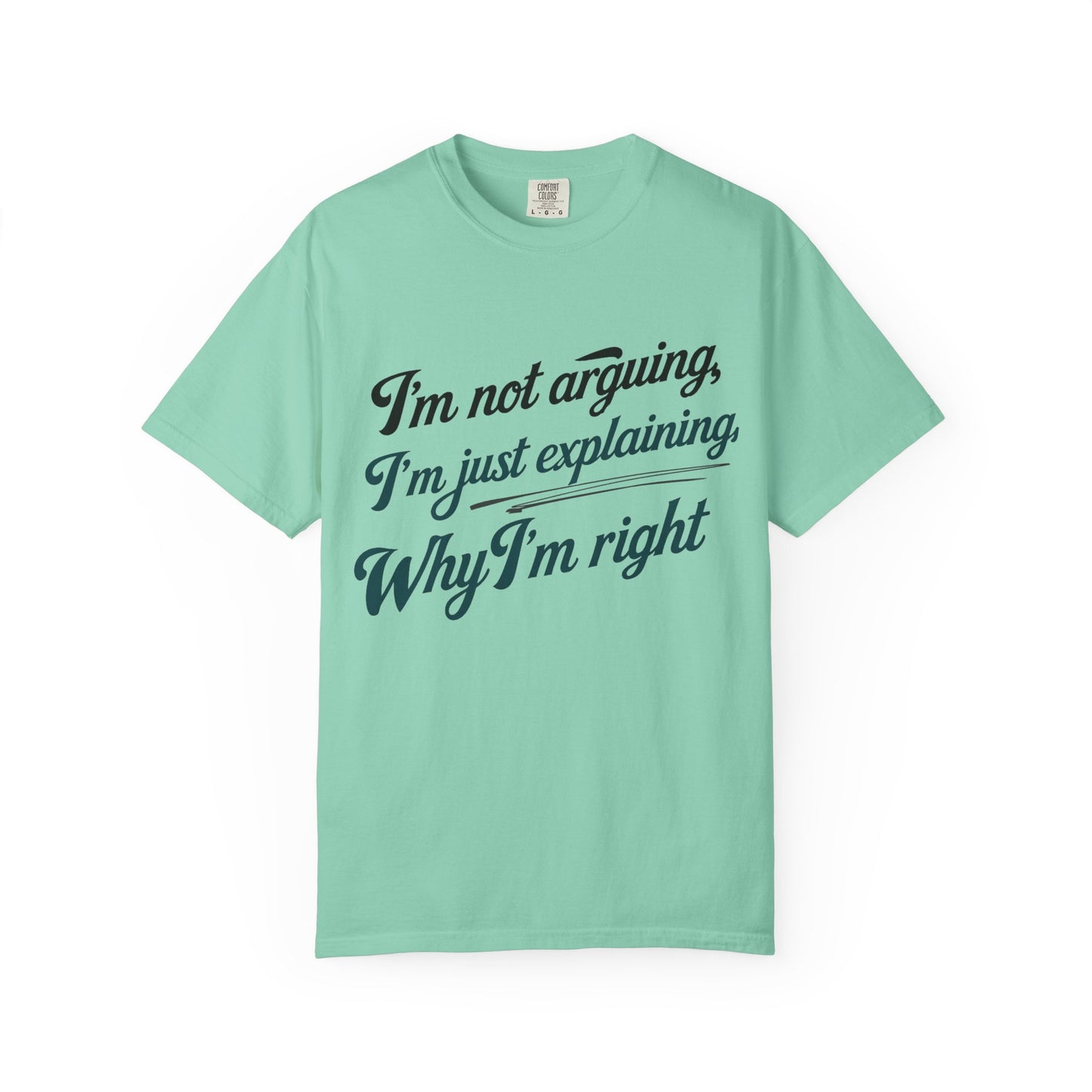 "I'm Not Arguing, I'm Just Explaining Why I'm Right" T-Shirt - The Art of Philosophical Debate Humor