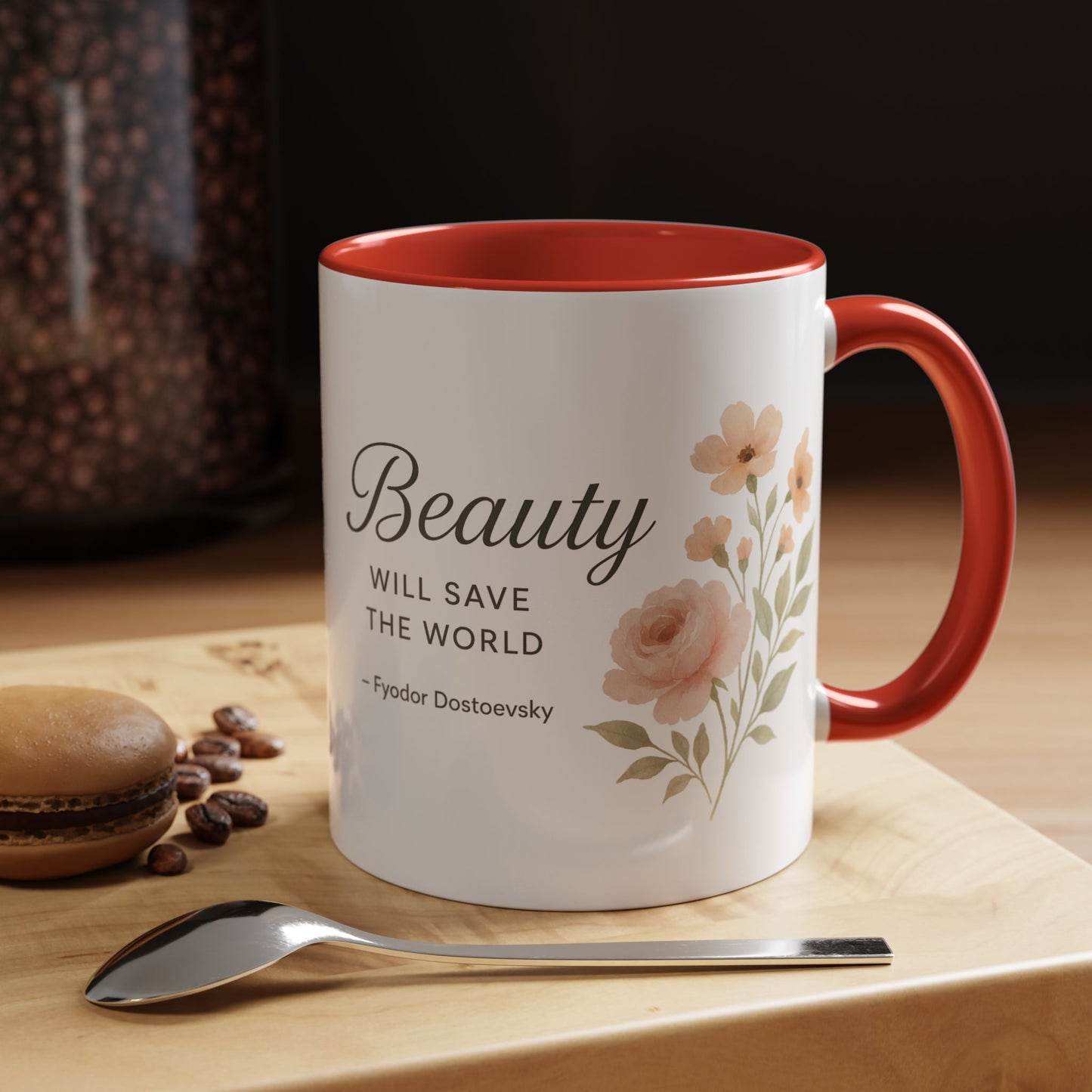 "Beauty Will Save the World" Dostoevsky Mug - Literary Philosophy for Morning Inspiration
