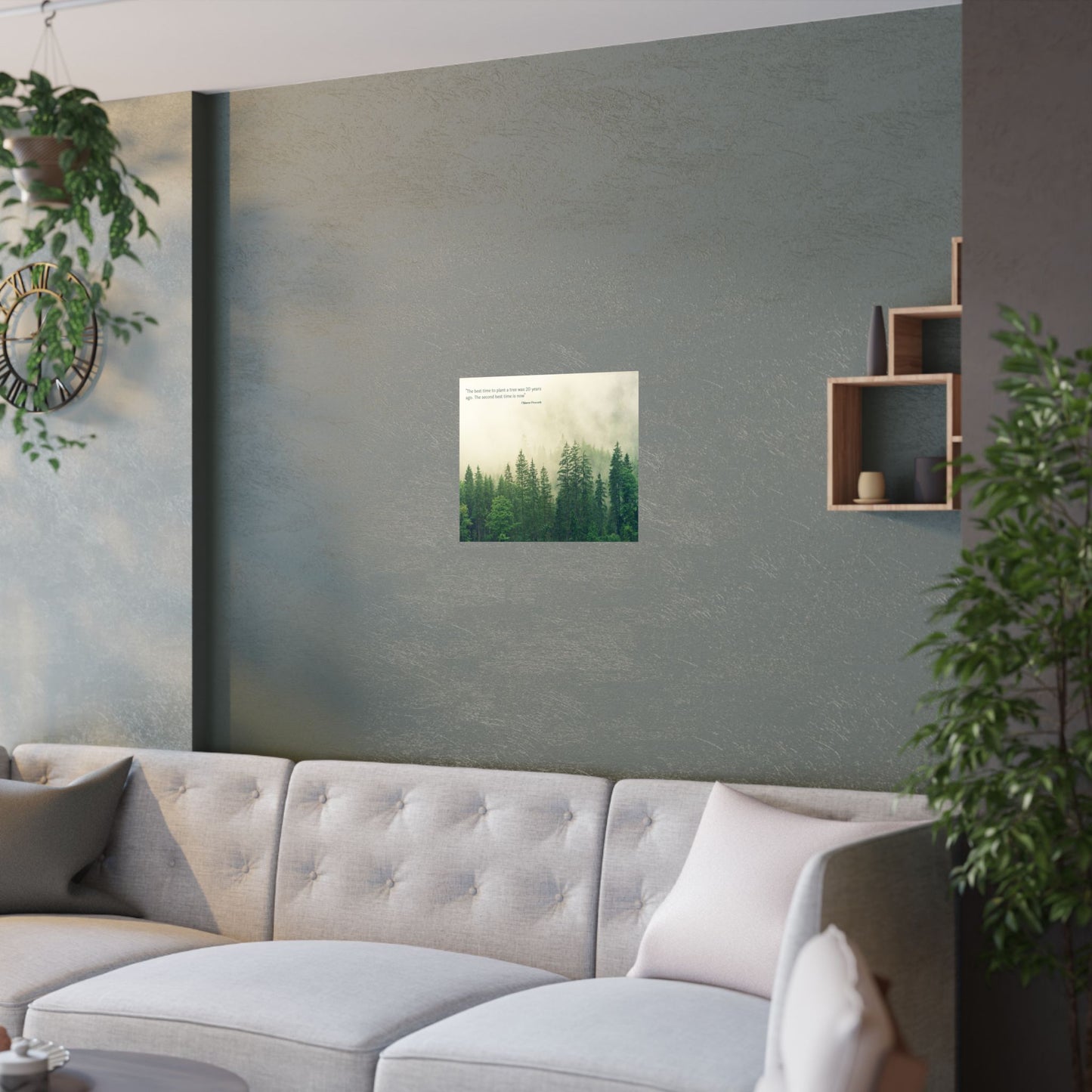 "The Best Time to Plant a Tree Was 20 Years Ago. The Second Best Time Is Now." Modern Colloquialism Wall Art - Timeless Wisdom on Action Over Regret