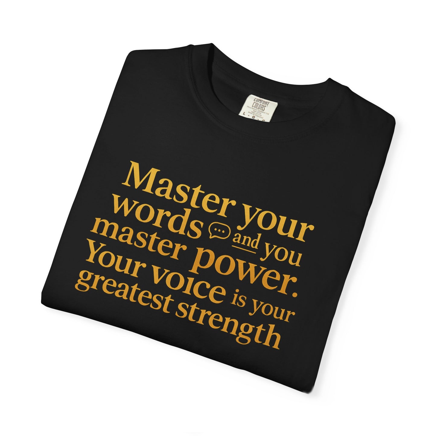 "Master Your Words and You Master Power" Ancient Egyptian T-Shirt - Ma'at Philosophy on Communication