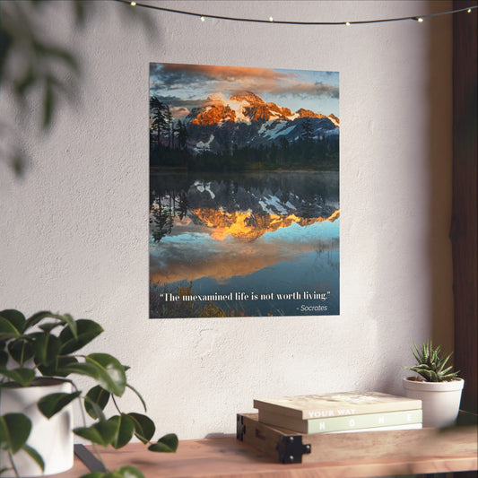 "The Unexamined Life Is Not Worth Living" Socrates Wall Art - Classic Philosophy Print for Thoughtful Spaces