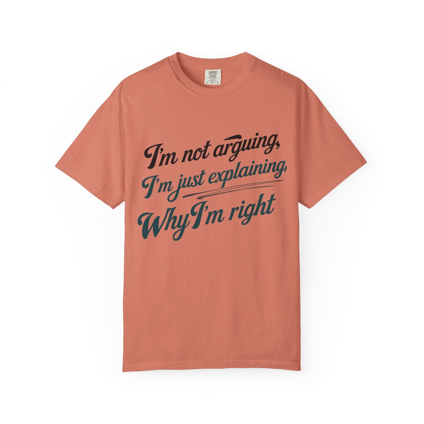 "I'm Not Arguing, I'm Just Explaining Why I'm Right" T-Shirt - The Art of Philosophical Debate Humor
