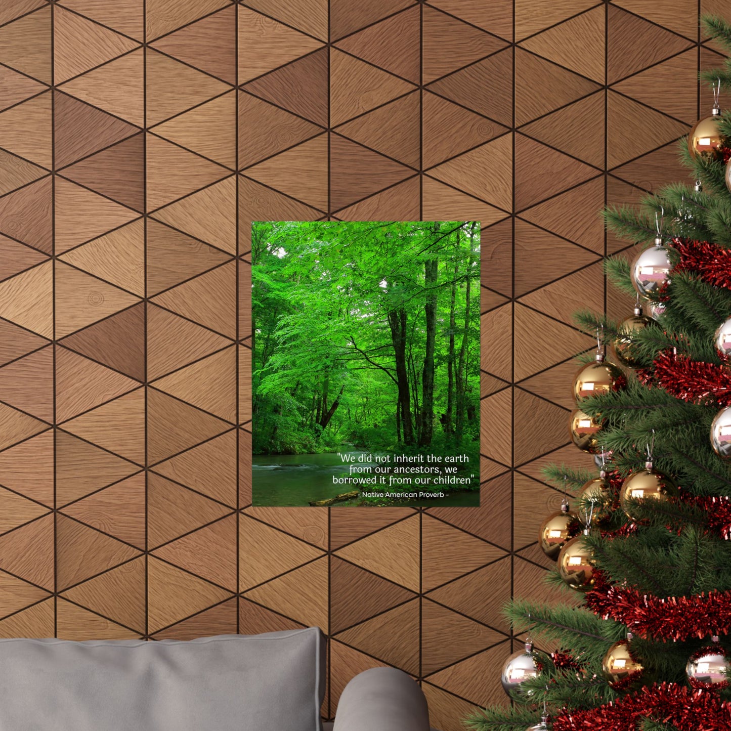 "We Do Not Inherit the Earth From Our Ancestors; We Borrow It From Our Children" Native American Proverb Wall Art - Indigenous Wisdom on Environmental Stewardship