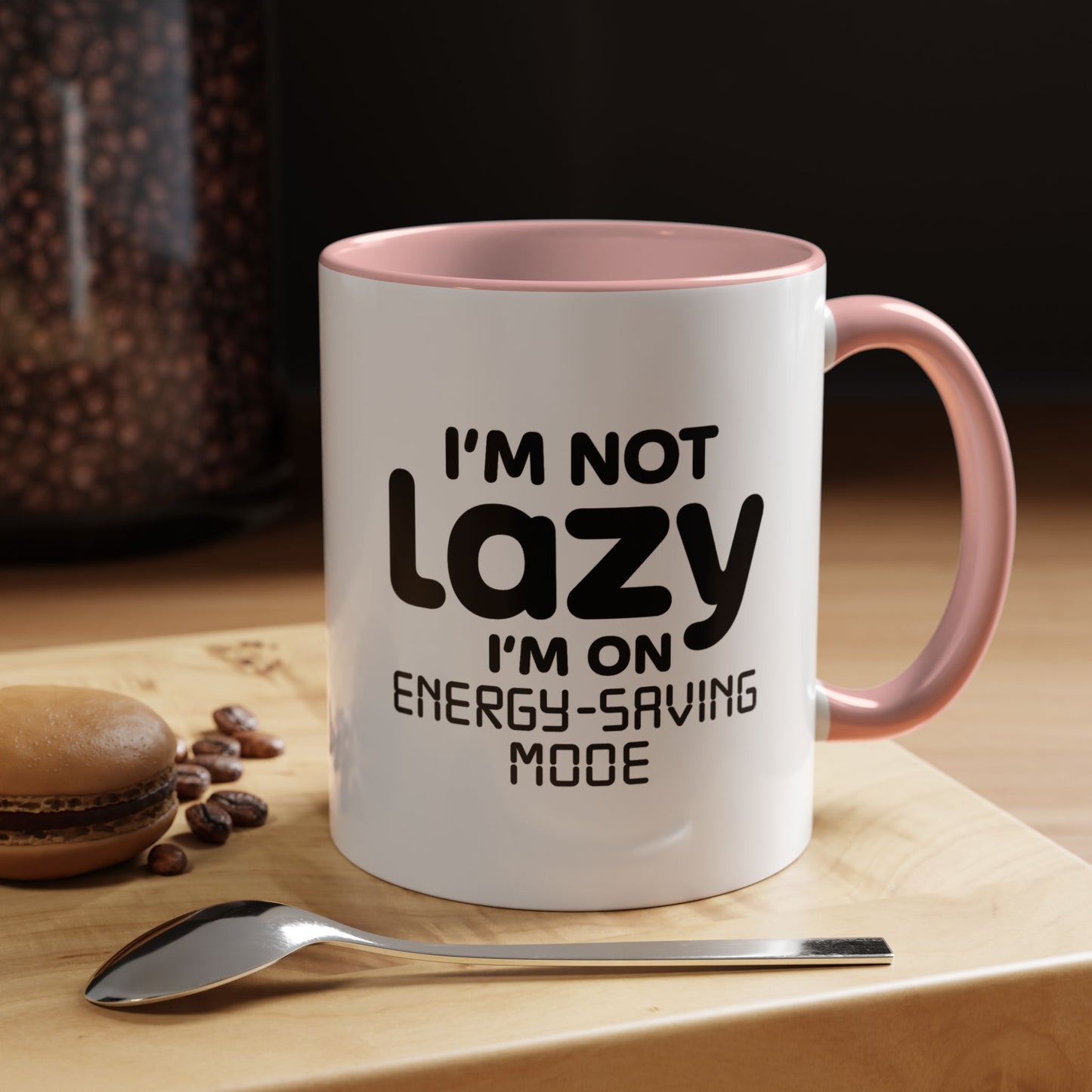 "I'm Not Lazy, I'm On Energy-Saving Mode" Mug - Modern Philosophy Meets Tech Efficiency