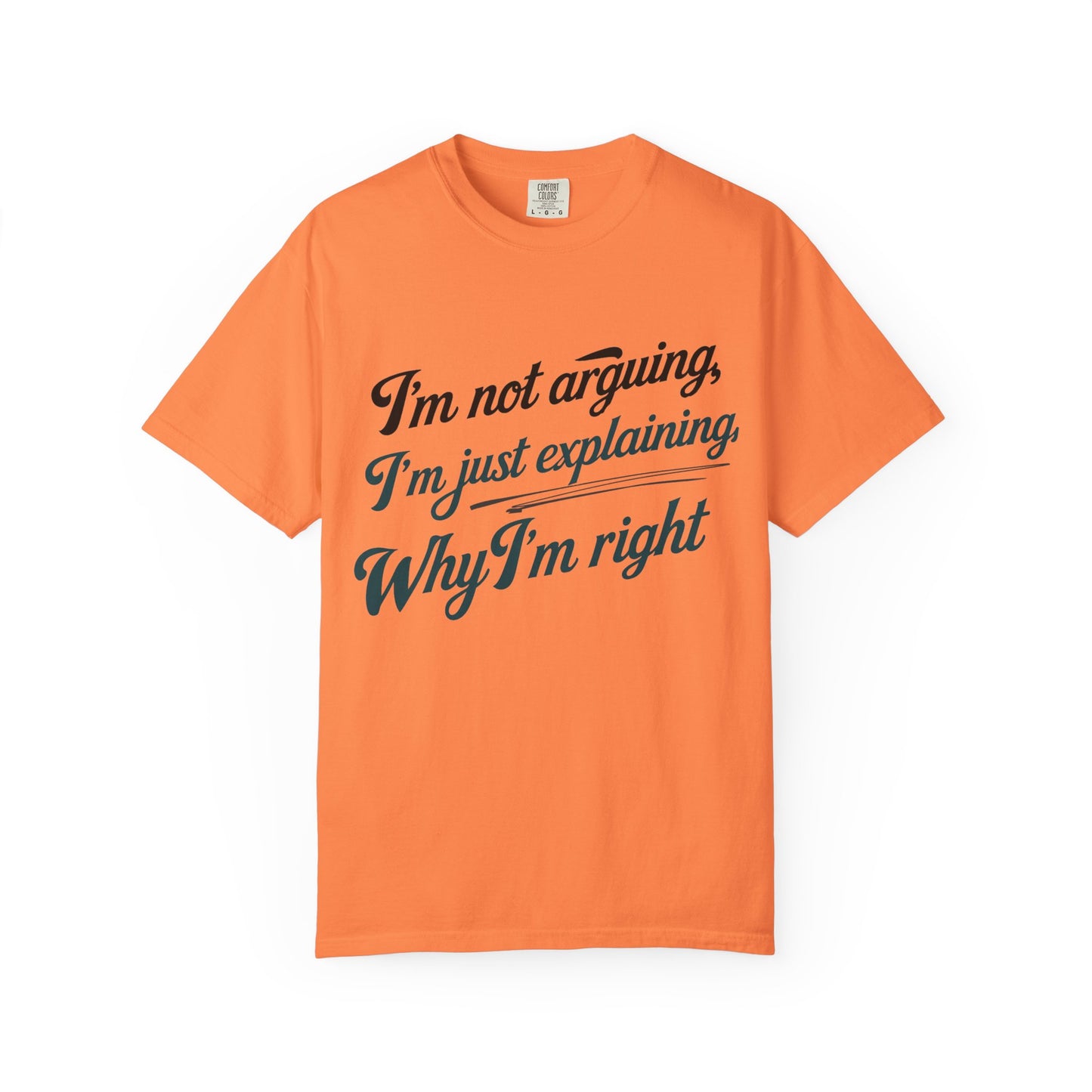 "I'm Not Arguing, I'm Just Explaining Why I'm Right" T-Shirt - The Art of Philosophical Debate Humor