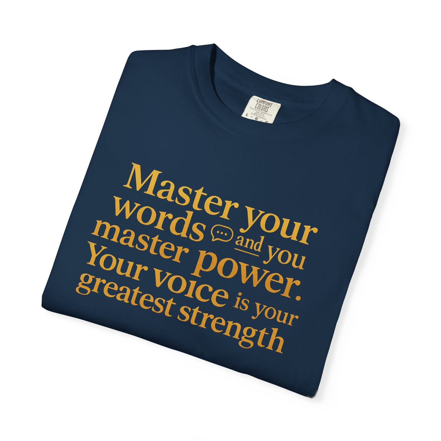 "Master Your Words and You Master Power" Ancient Egyptian T-Shirt - Ma'at Philosophy on Communication