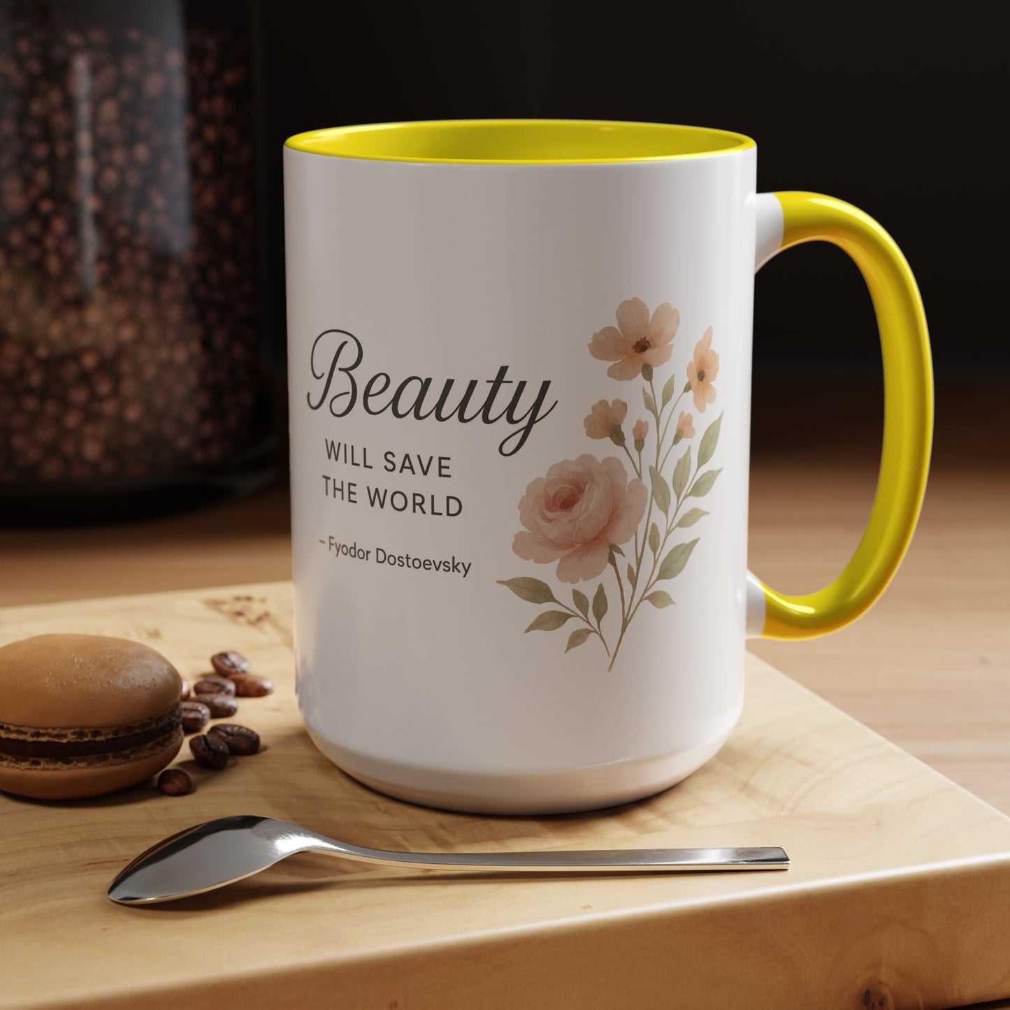 "Beauty Will Save the World" Dostoevsky Mug - Literary Philosophy for Morning Inspiration