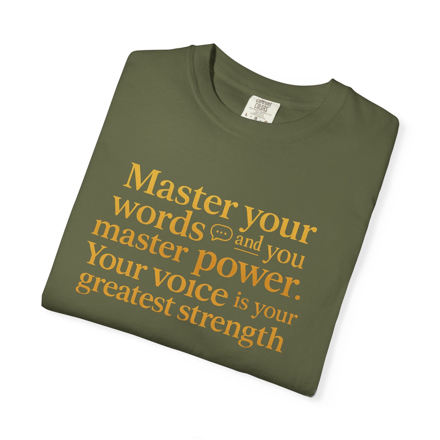 "Master Your Words and You Master Power" Ancient Egyptian T-Shirt - Ma'at Philosophy on Communication