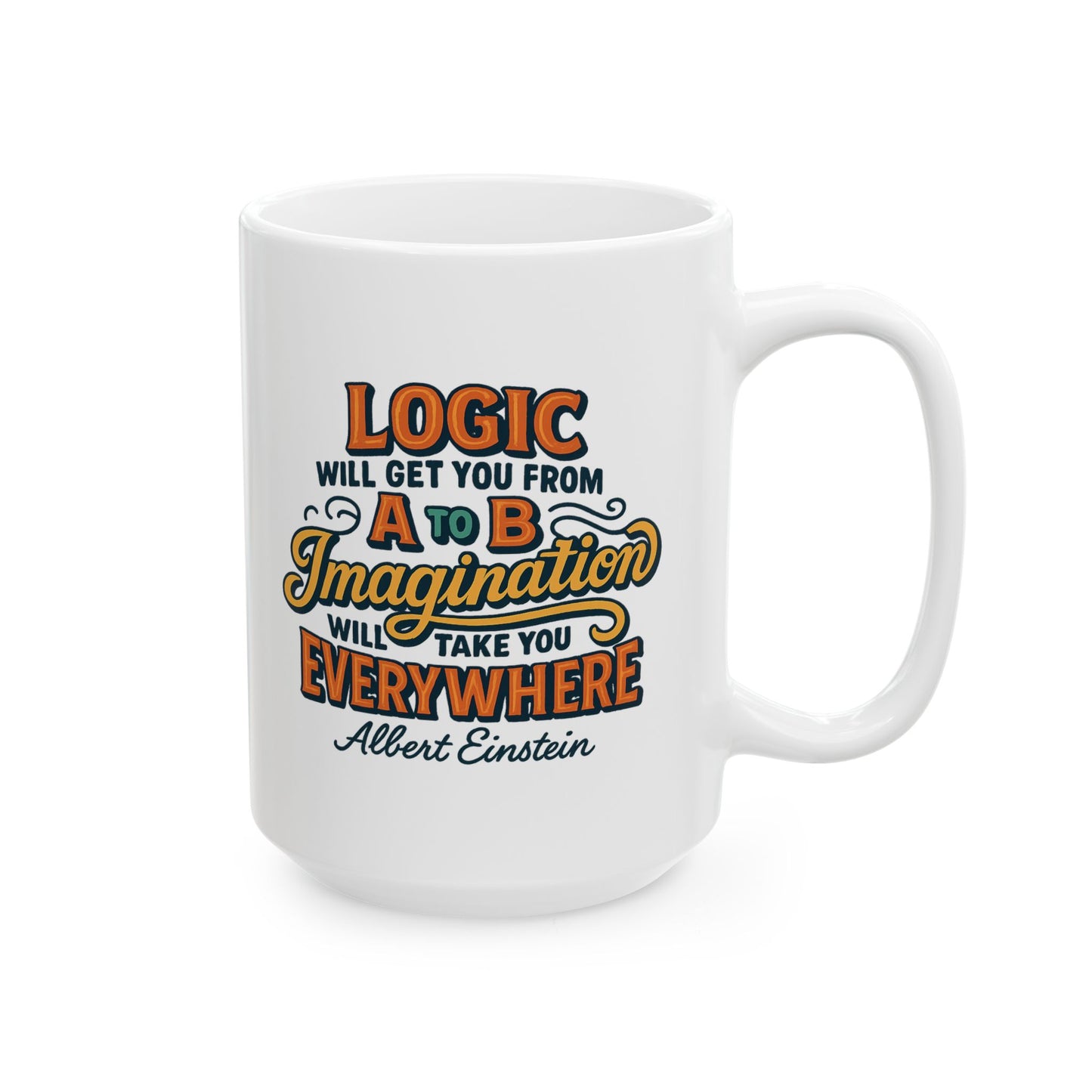 "Logic will get you from A to B. Imagination will take you everywhere." - Einstein Mug