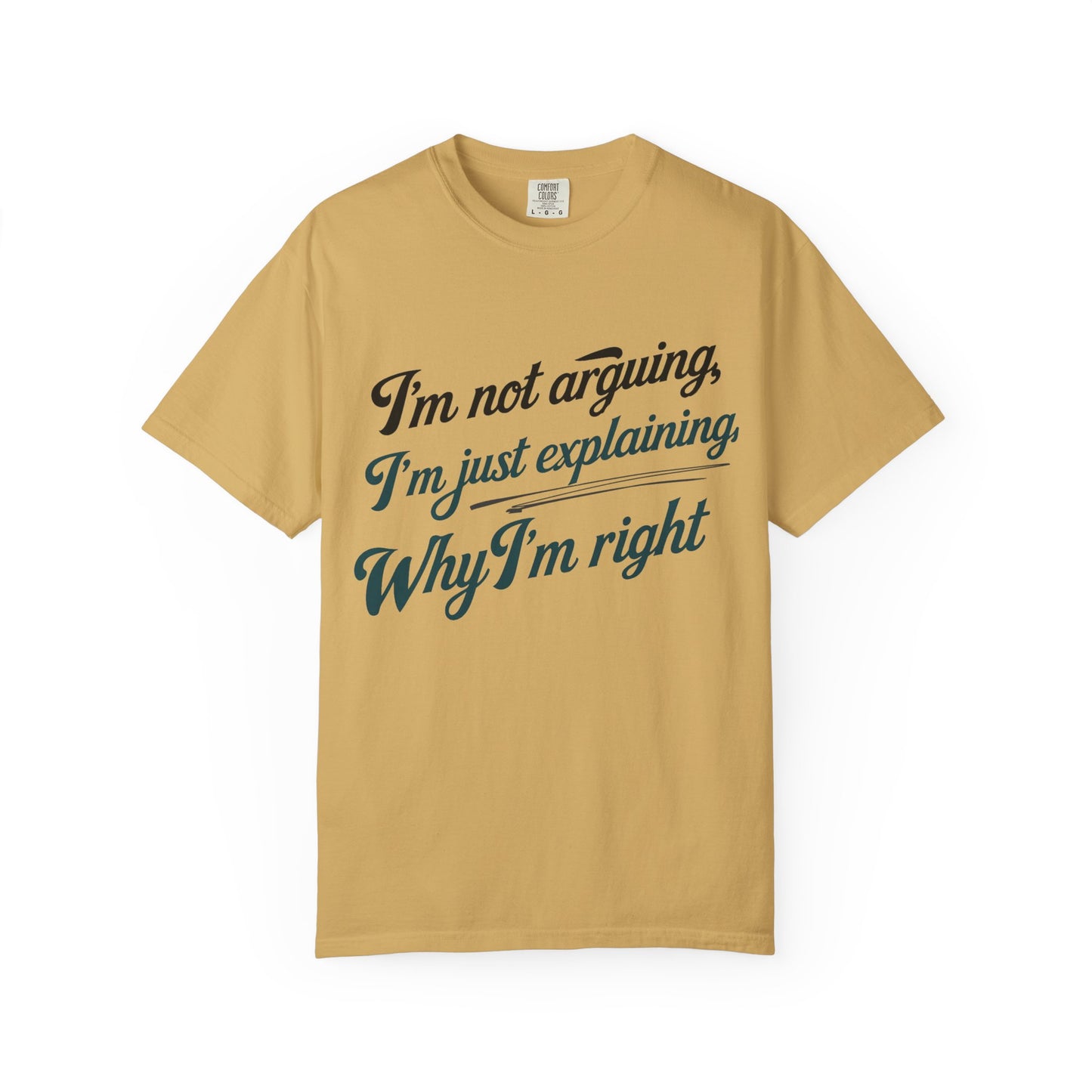 "I'm Not Arguing, I'm Just Explaining Why I'm Right" T-Shirt - The Art of Philosophical Debate Humor